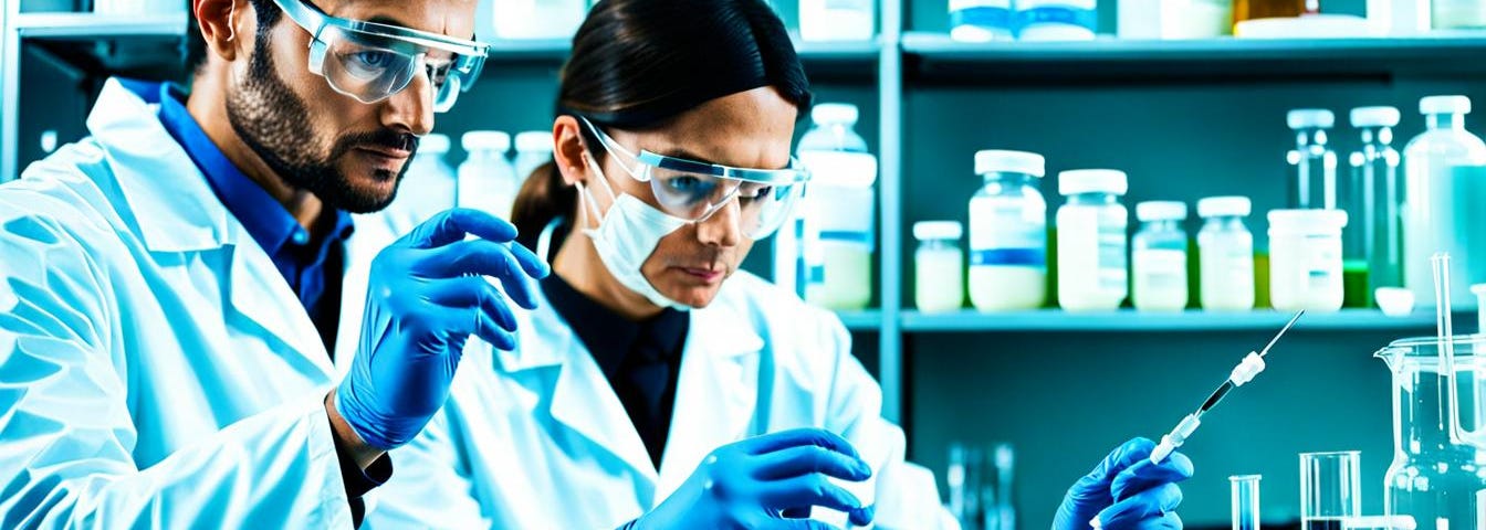 Scientists testing probiotics in lab